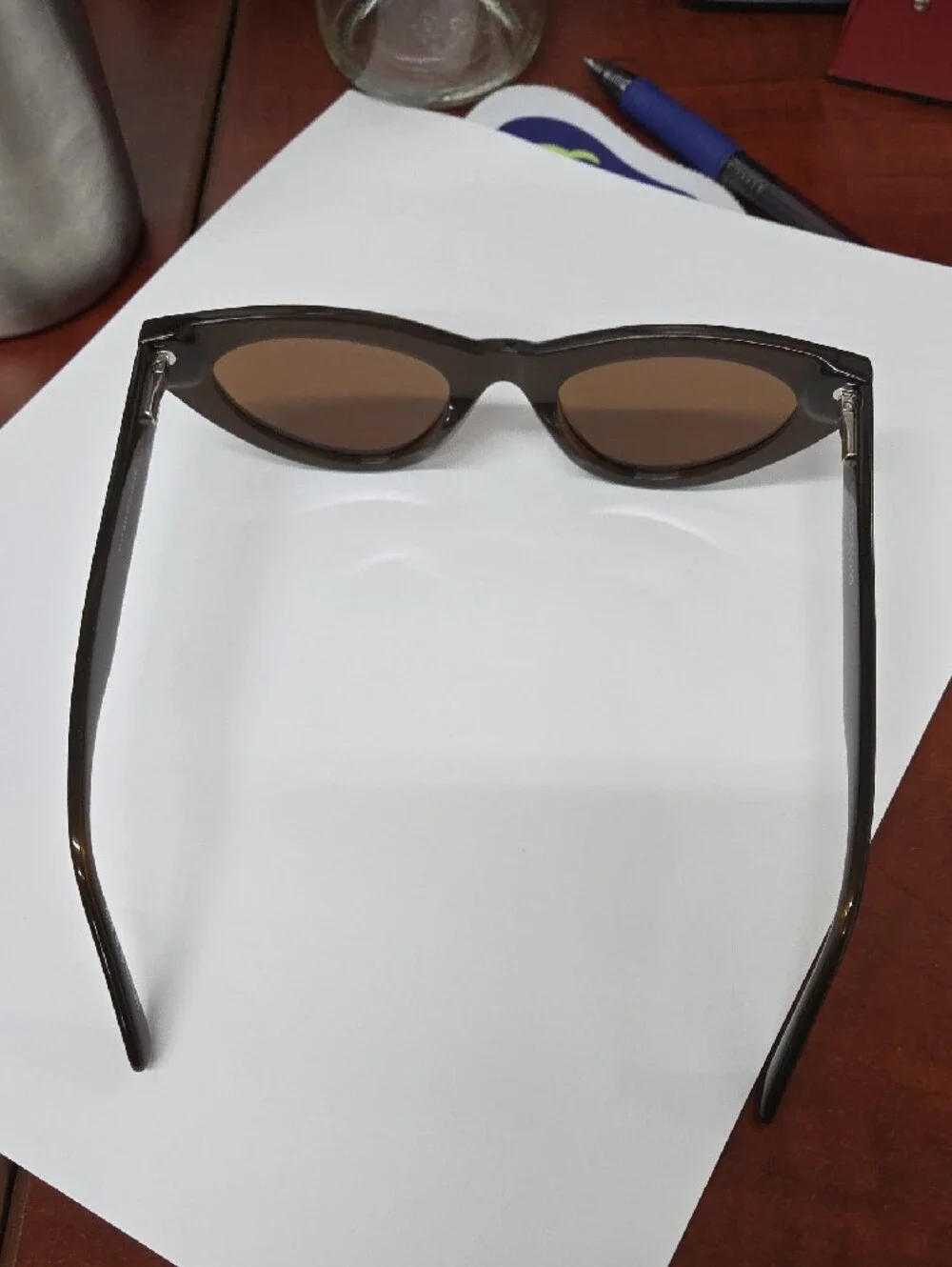 Derek Lam Brown Cat-Eye Sunglasses